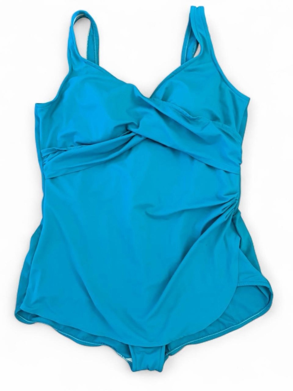Catalina Turquoise Twist-Front One-Piece Swimsuit